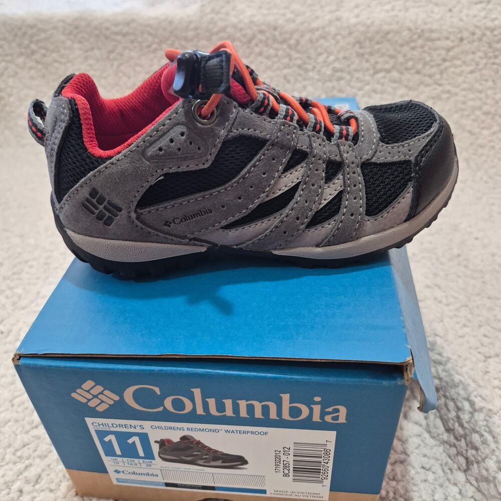 Columbia Youth Unisex Redmond Waterproof, Black/Flame SIZE 11
